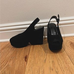 Clergerie Dylan platform slingback wedge